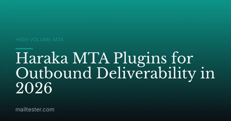 Haraka MTA Plugins for Outbound Deliverability in 2026