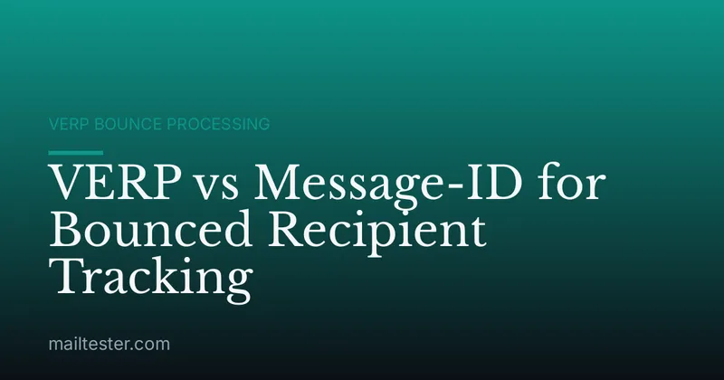 VERP vs Message-ID for Bounced Recipient Tracking