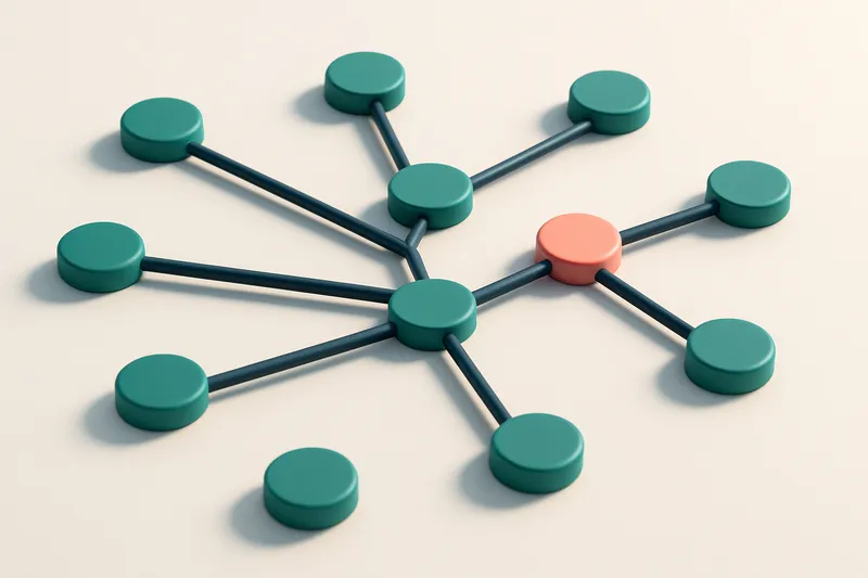 a network of small circular nodes connected by lines