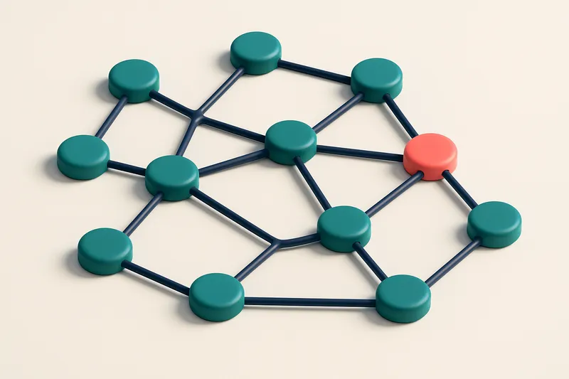 a network of small circular nodes connected by lines