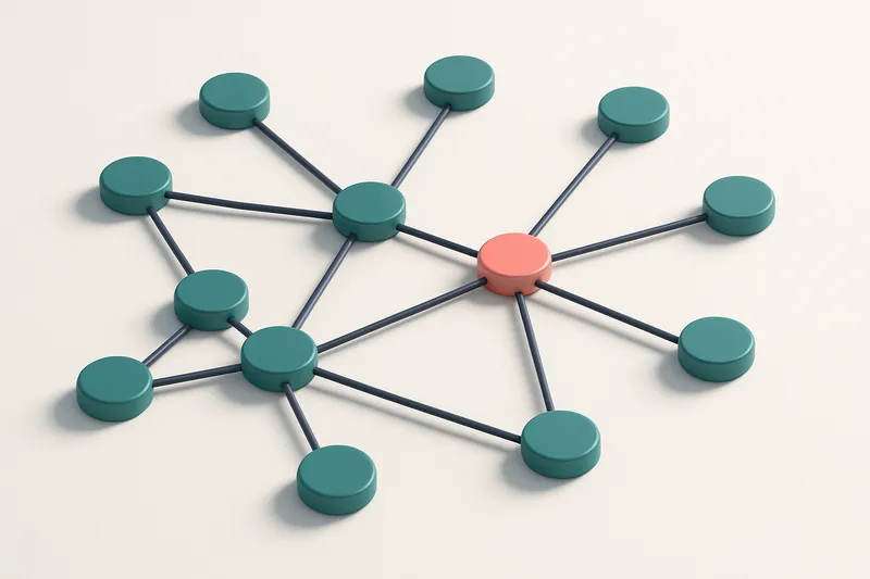 a network of small circular nodes connected by lines