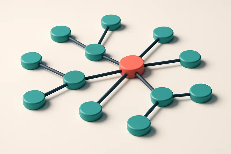 a network of small circular nodes connected by lines