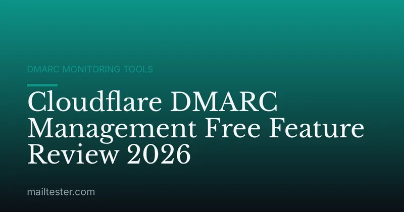 Cloudflare DMARC Management Free Feature Review 2026