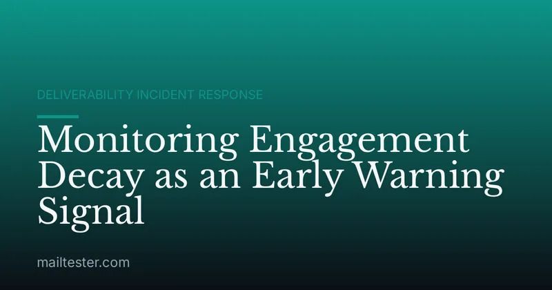 Monitoring Engagement Decay as an Early Warning Signal