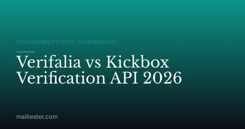 Verifalia vs Kickbox Verification API 2026