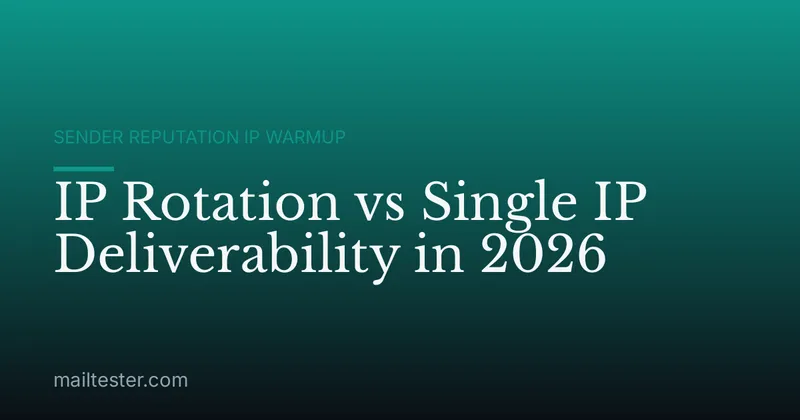 IP Rotation vs Single IP Deliverability in 2026