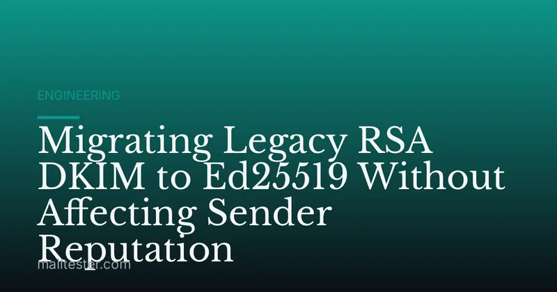 Migrating Legacy RSA DKIM to Ed25519 Without Affecting Sender Reputation