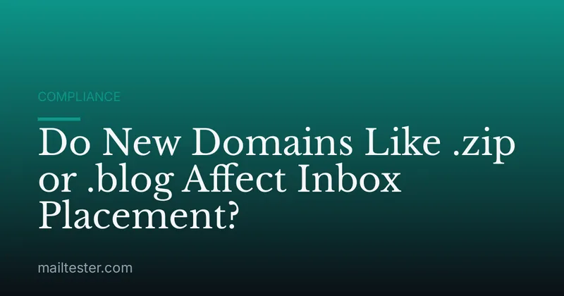 Do New Domains Like .zip or .blog Affect Inbox Placement?