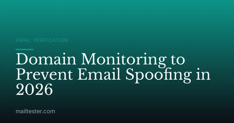Domain Monitoring to Prevent Email Spoofing in 2026