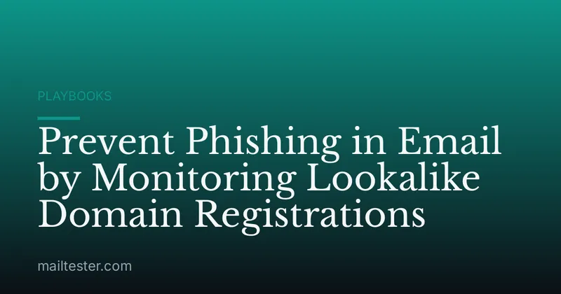 Prevent Phishing in Email by Monitoring Lookalike Domain Registrations