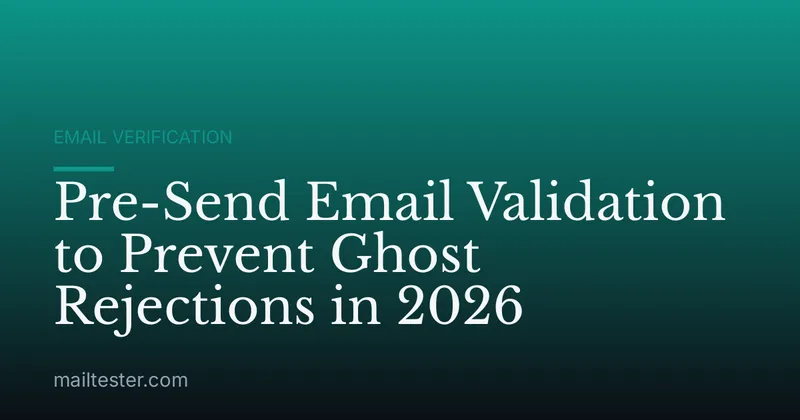 Pre-Send Email Validation to Prevent Ghost Rejections in 2026