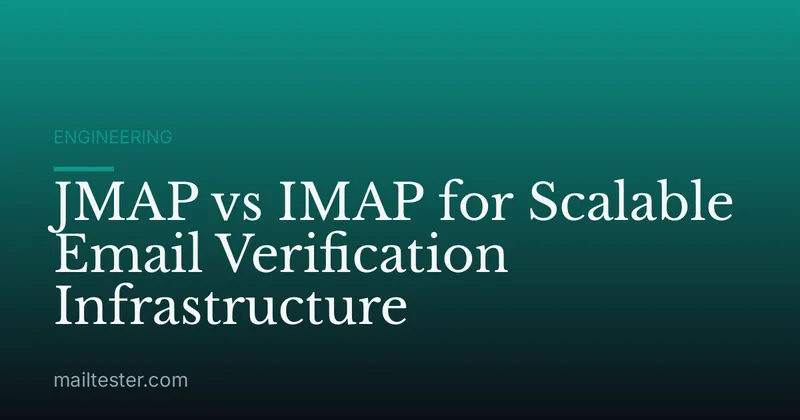 JMAP vs IMAP for Scalable Email Verification Infrastructure