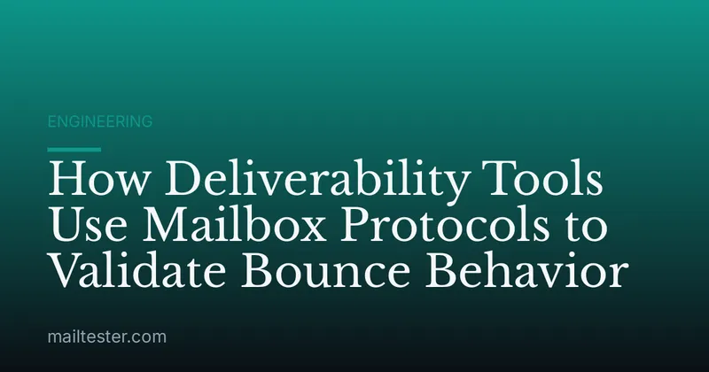 How Deliverability Tools Use Mailbox Protocols to Validate Bounce Behavior