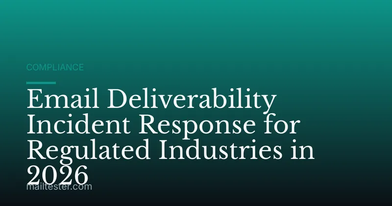 Email Deliverability Incident Response for Regulated Industries in 2026