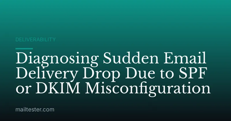 Diagnosing Sudden Email Delivery Drop Due to SPF or DKIM Misconfiguration