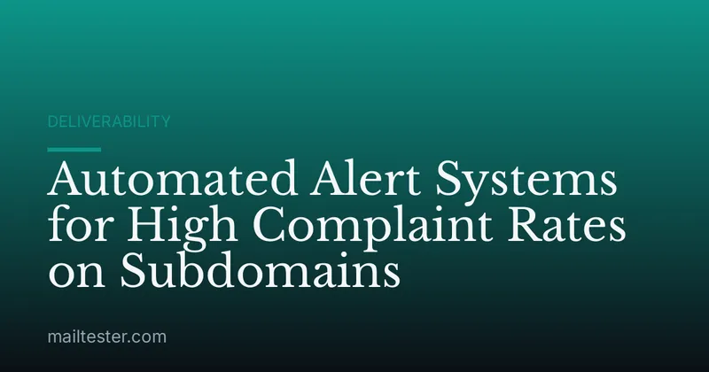 Automated Alert Systems for High Complaint Rates on Subdomains