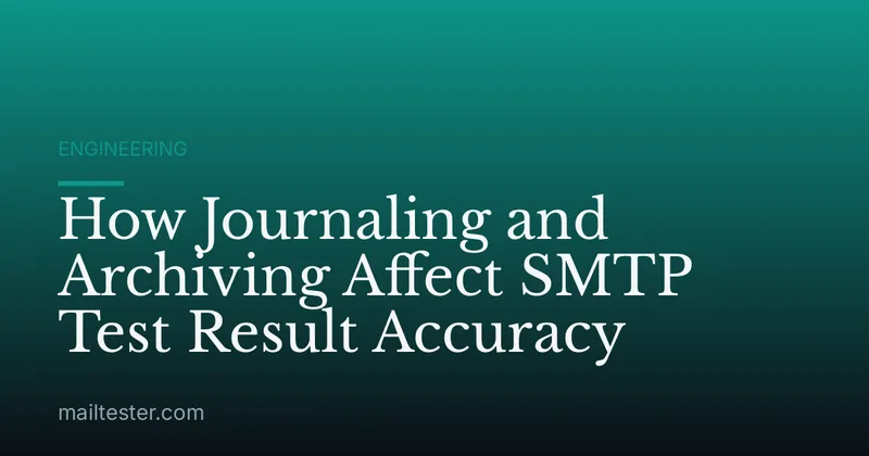 How Journaling and Archiving Affect SMTP Test Result Accuracy