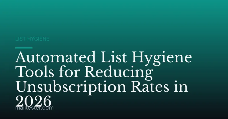 Automated List Hygiene Tools for Reducing Unsubscription Rates in 2026