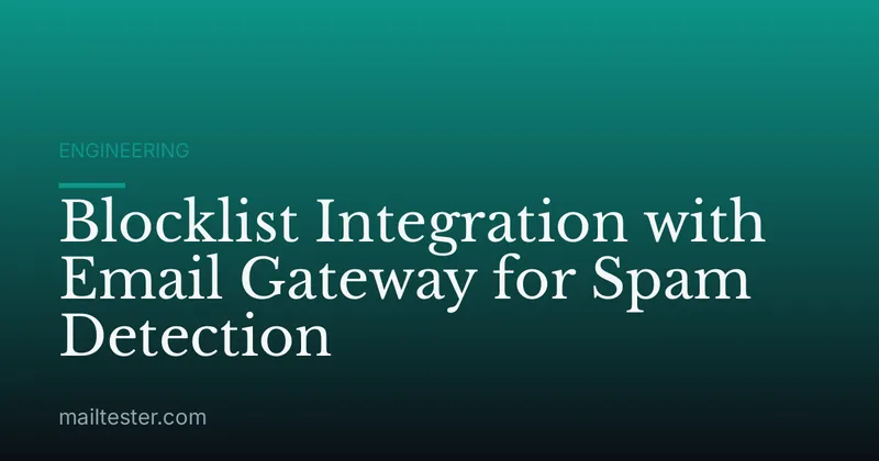 Blocklist Integration with Email Gateway for Spam Detection