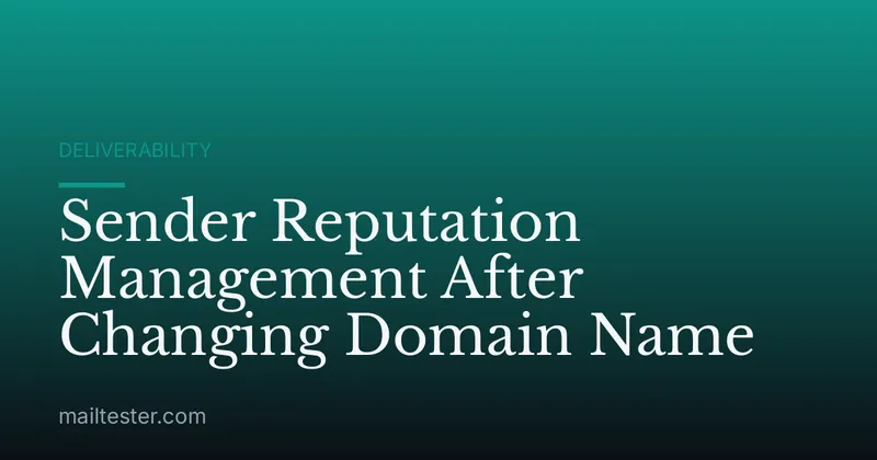 Sender Reputation Management After Changing Domain Name