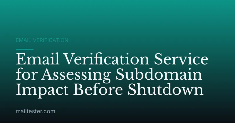 Email Verification Service for Assessing Subdomain Impact Before Shutdown