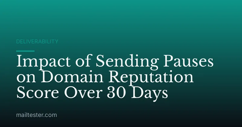 Impact of Sending Pauses on Domain Reputation Score Over 30 Days