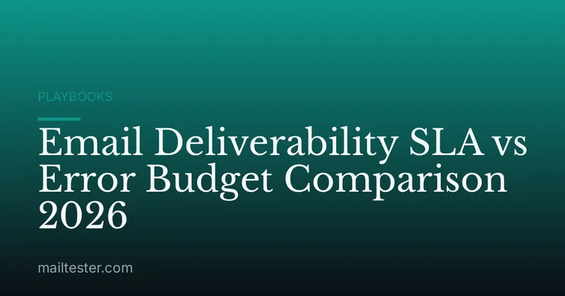 Email Deliverability SLA vs Error Budget Comparison 2026