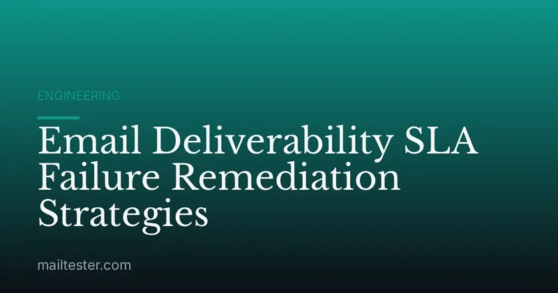 Email Deliverability SLA Failure Remediation Strategies