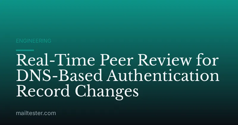Real-Time Peer Review for DNS-Based Authentication Record Changes