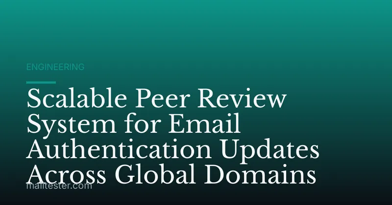 Scalable Peer Review System for Email Authentication Updates Across Global Domains