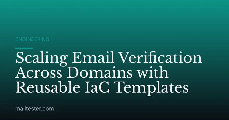 Scaling Email Verification Across Domains with Reusable IaC Templates
