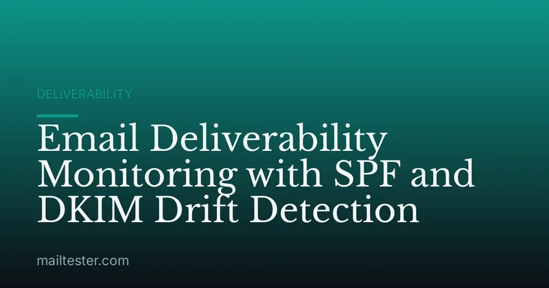 Email Deliverability Monitoring with SPF and DKIM Drift Detection