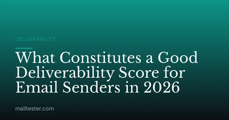 What Constitutes a Good Deliverability Score for Email Senders in 2026