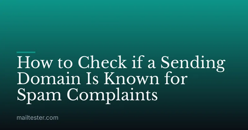 How to Check if a Sending Domain Is Known for Spam Complaints