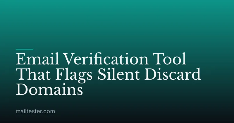 Email Verification Tool That Flags Silent Discard Domains