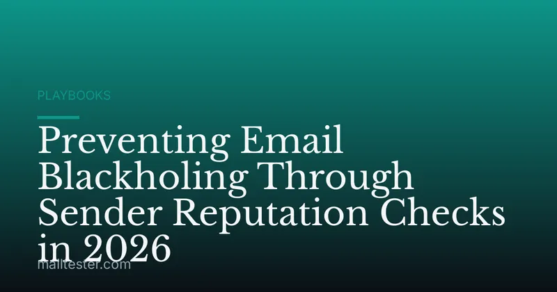 Preventing Email Blackholing Through Sender Reputation Checks in 2026
