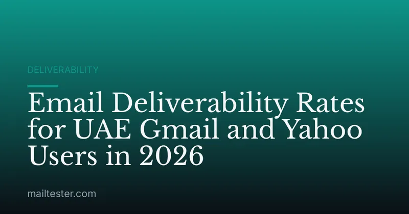 Email Deliverability Rates for UAE Gmail and Yahoo Users in 2026
