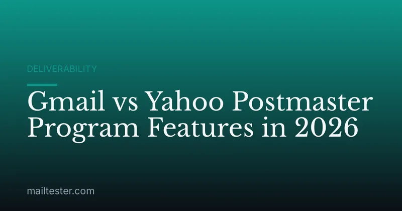 Gmail vs Yahoo Postmaster Program Features in 2026