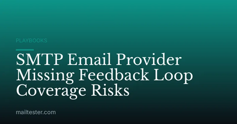 SMTP Email Provider Missing Feedback Loop Coverage Risks