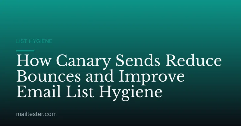 How Canary Sends Reduce Bounces and Improve Email List Hygiene