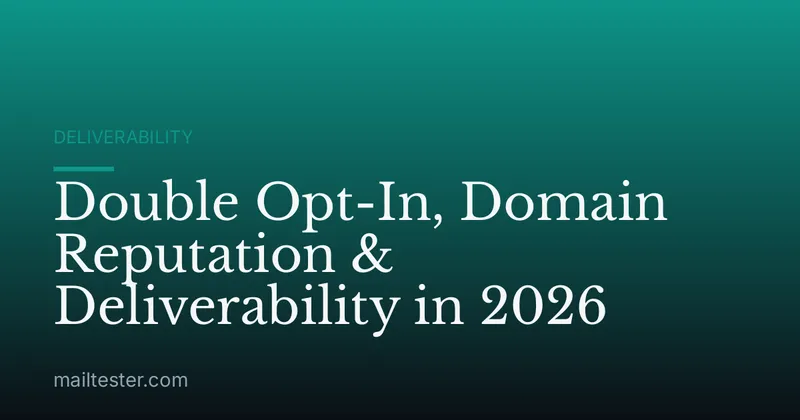 Double Opt-In, Domain Reputation & Deliverability in 2026