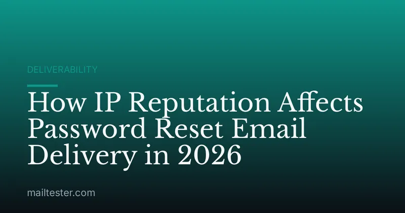 How IP Reputation Affects Password Reset Email Delivery in 2026