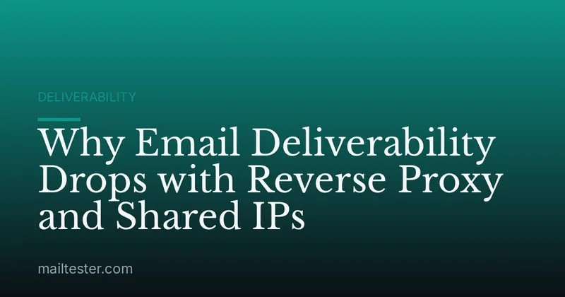 Why Email Deliverability Drops with Reverse Proxy and Shared IPs