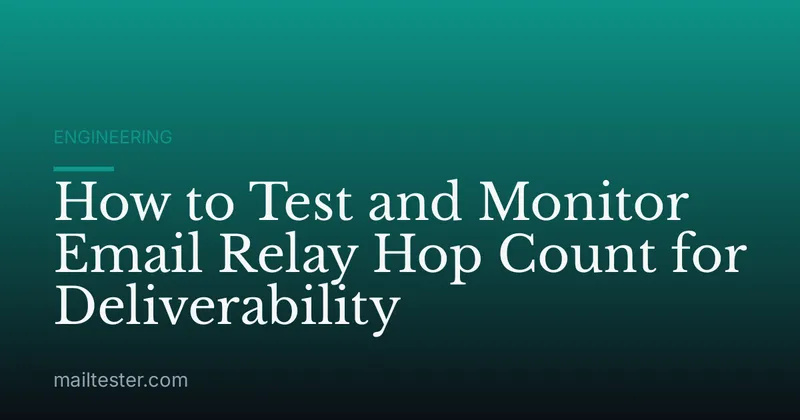How to Test and Monitor Email Relay Hop Count for Deliverability