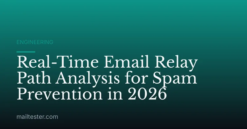 Real-Time Email Relay Path Analysis for Spam Prevention in 2026