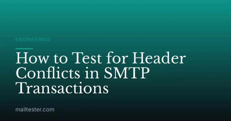 How to Test for Header Conflicts in SMTP Transactions