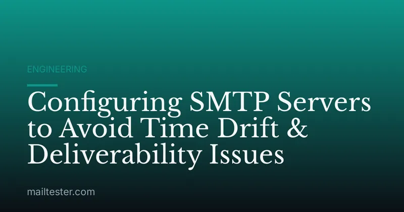 Configuring SMTP Servers to Avoid Time Drift & Deliverability Issues