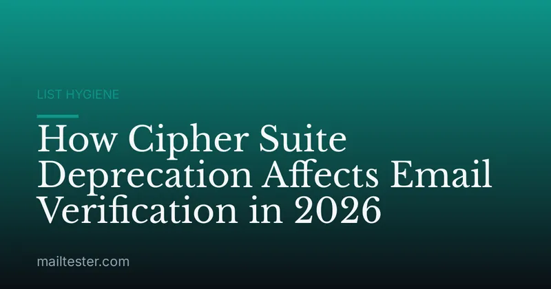 How Cipher Suite Deprecation Affects Email Verification in 2026