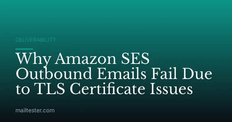 Why Amazon SES Outbound Emails Fail Due to TLS Certificate Issues