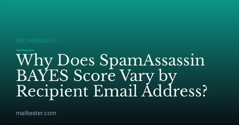 Why Does SpamAssassin BAYES Score Vary by Recipient Email Address?